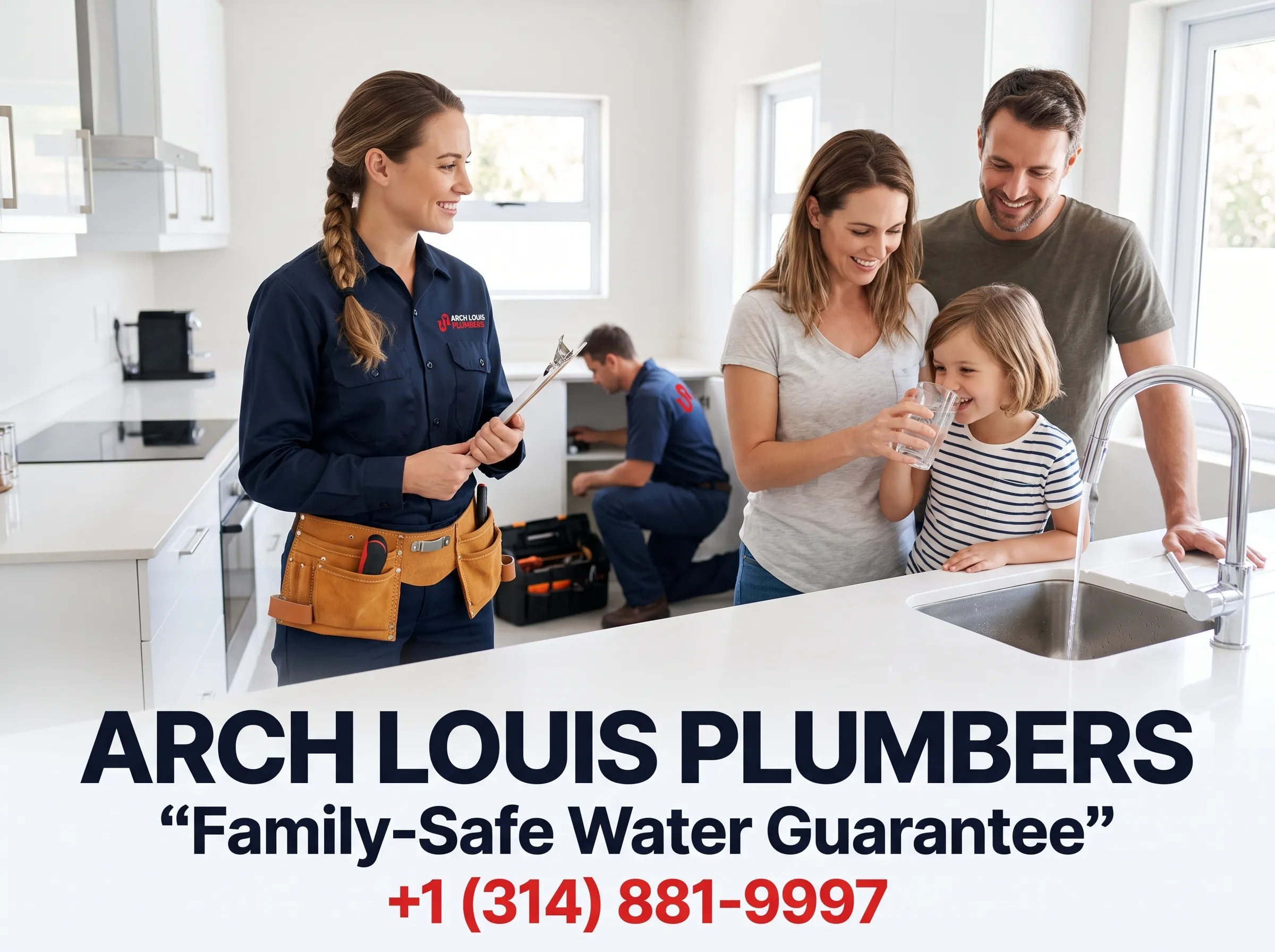Family safe water guarantee for your home in St. Louis by Arch Louis Plumbers